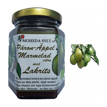 Moheda Apfel-Birnen-Konfitüre mit Lakritz 200g Moheda Apfel-Birnen-Konfitüre mit Lakritz 200g