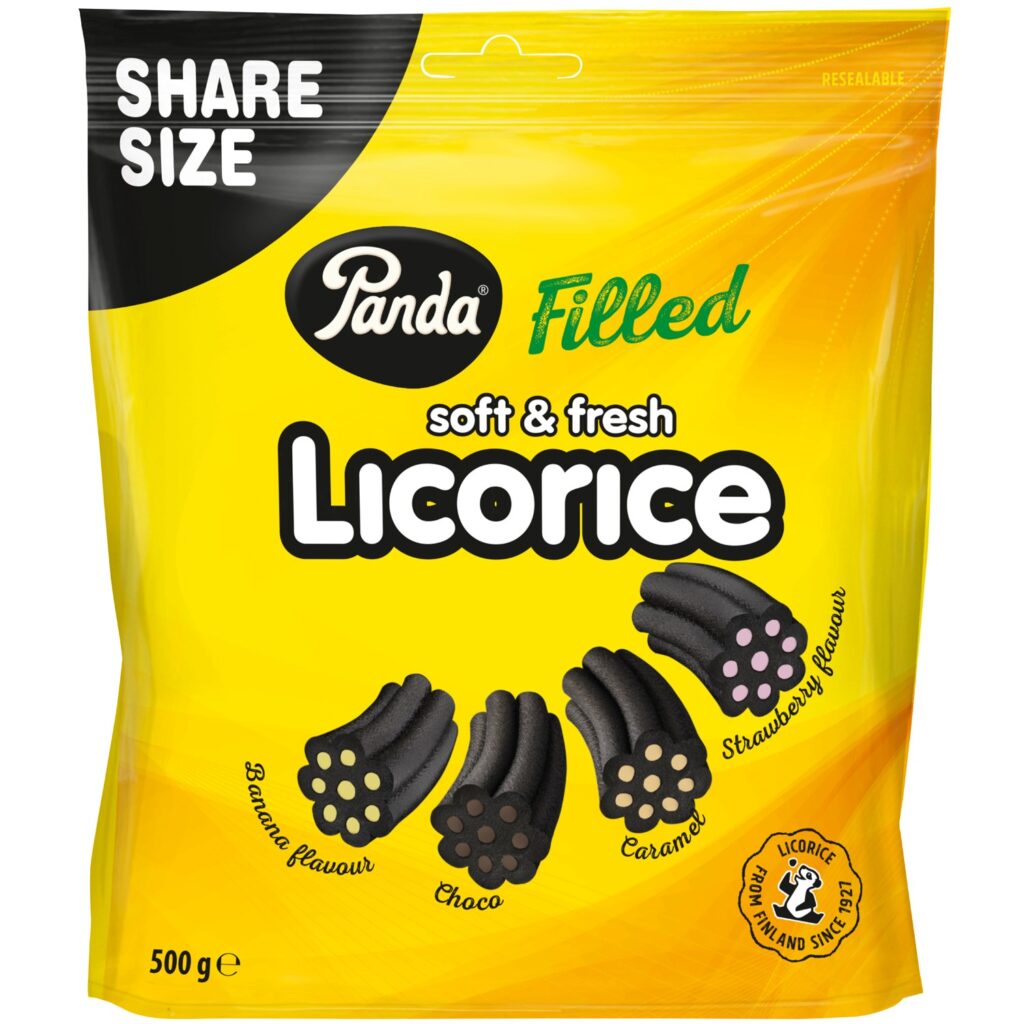 Panda Soft & Fresh Licorice Filled 500g