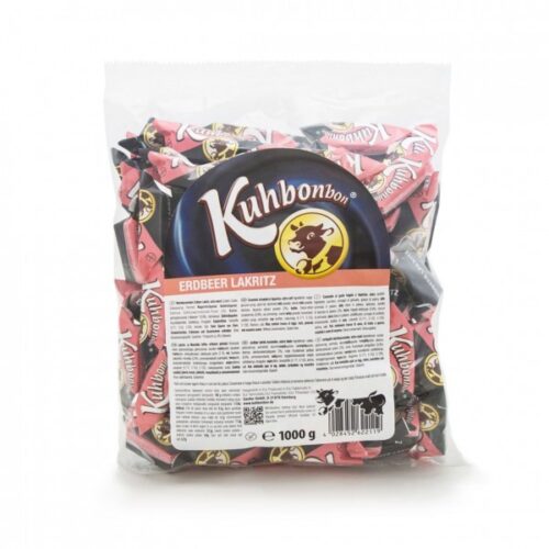 Kuhbonbon Erdbeer Lakritz 1000g Kuhbonbon Erdbeer Lakritz 1000g