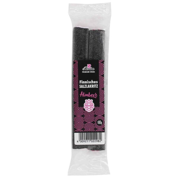 Premium Finnisches Lakritz Himbeer Sticks 100g Premium Finnisches Lakritz Himbeer Sticks 100g